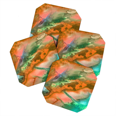 Madart Inc. The Beauty of Color Orange Coaster Set