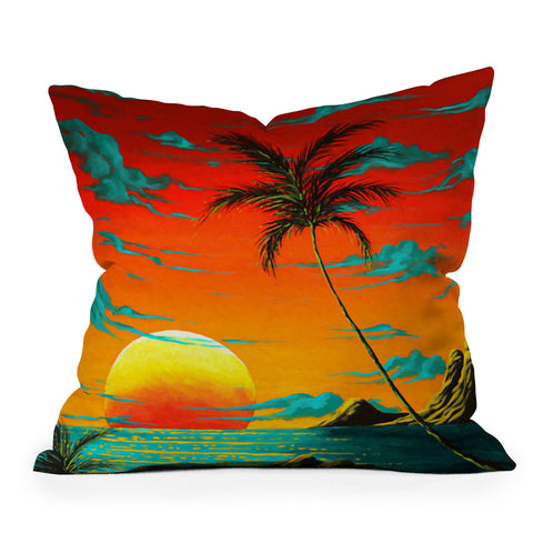 Madart Inc. Tropical Burn Outdoor Throw Pillow