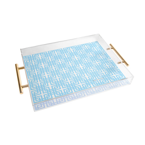 Madart Inc. Tropical Fusion 12 Blue Pattern Acrylic Tray