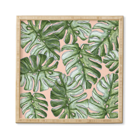 Madart Inc. Tropical Fusion 23 Leaves Framed Wall Art