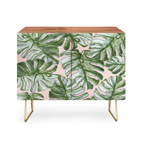 Madart Inc. Tropical Fusion 23 Leaves Credenza