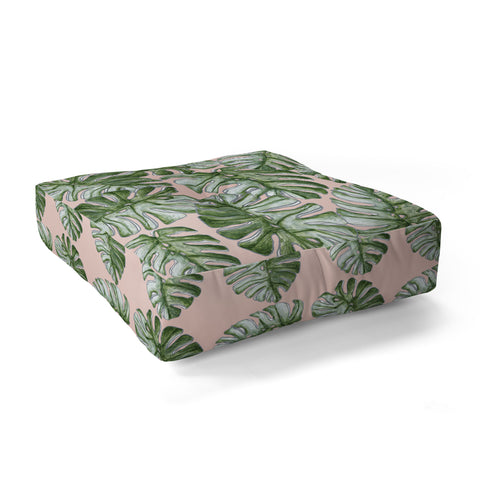 Madart Inc. Tropical Fusion 23 Leaves Floor Pillow Square