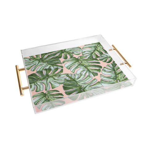 Madart Inc. Tropical Fusion 23 Leaves Acrylic Tray