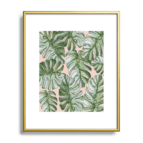 Madart Inc. Tropical Fusion 23 Leaves Metal Framed Art Print