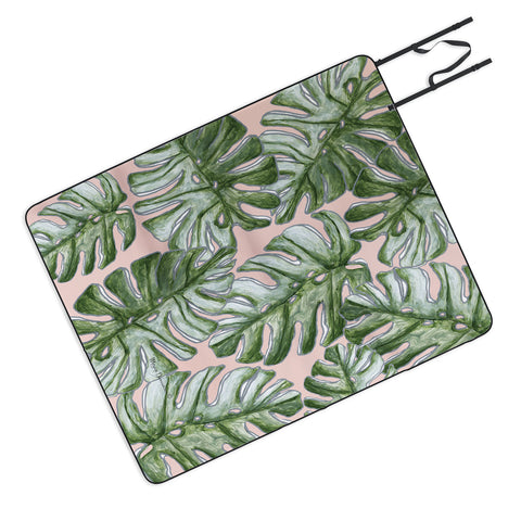Madart Inc. Tropical Fusion 23 Leaves Picnic Blanket