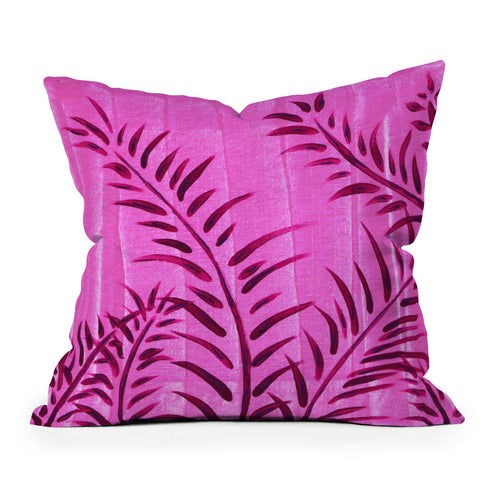 Madart Inc. Tropical Splash Pink Outdoor Throw Pillow