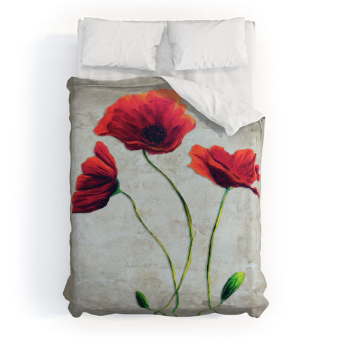 Madart Inc. Vibrant Poppies I Duvet Cover