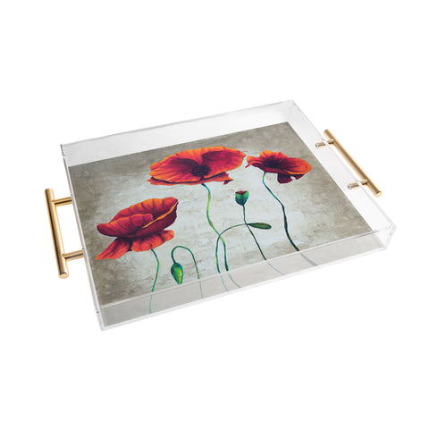Madart Inc. Vibrant Poppies II Acrylic Tray