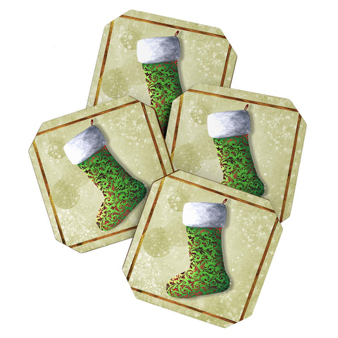 Madart Inc. Vintage Stocking 1 Coaster Set