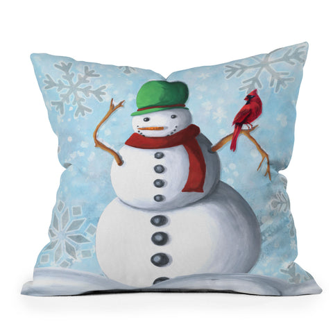 Madart Inc. Winter Cheer 2 Outdoor Throw Pillow