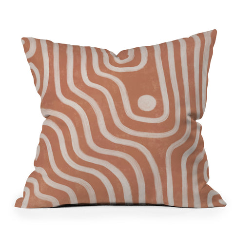 Madeline Kate Martinez canyon flow Outdoor Throw Pillow