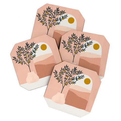 Madeline Kate Martinez Lemontree Coaster Set