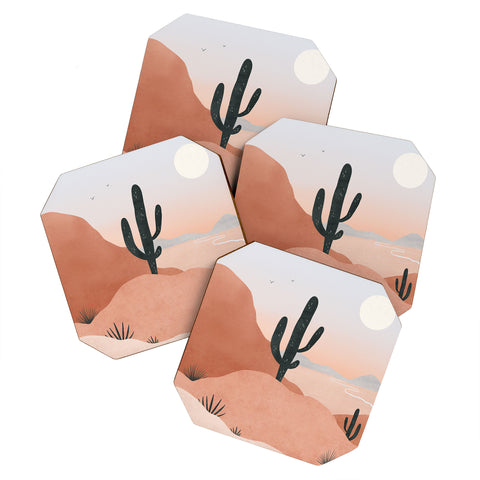 Madeline Kate Martinez saguaro sunset I Coaster Set