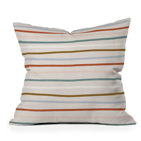 Madeline Kate Martinez signature stripe Outdoor Throw Pillow