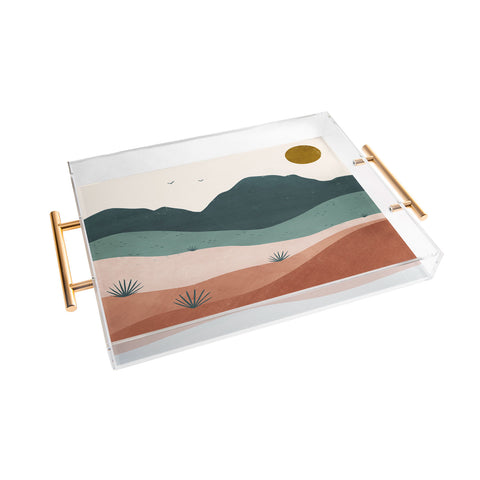Madeline Kate Martinez terra serena Acrylic Tray