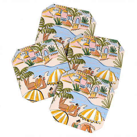 Maggie Stephenson Amalfi Coast Italy color Coaster Set