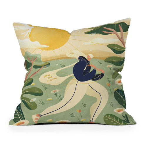 Maggie Stephenson Bring your sunshine Outdoor Throw Pillow