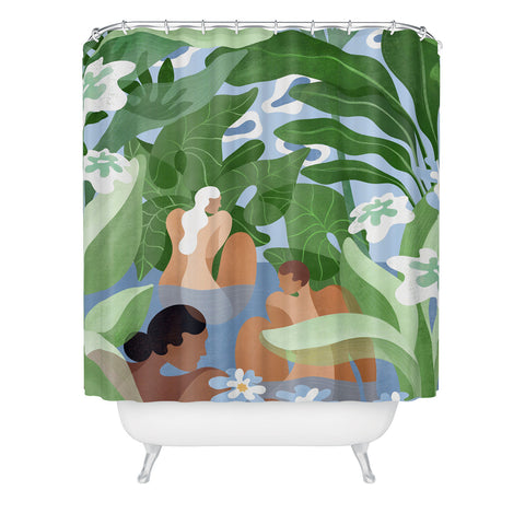 Maggie Stephenson Lovers of the sea Shower Curtain
