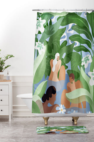 Maggie Stephenson Lovers of the sea Shower Curtain And Mat