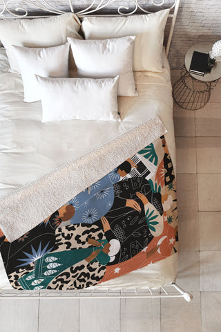 Maggie Stephenson Proper festivities Fleece Throw Blanket