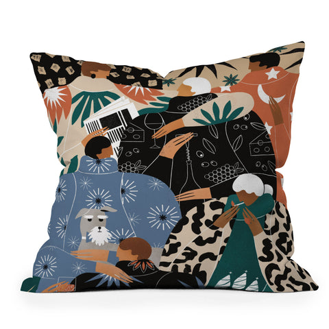 Maggie Stephenson Proper festivities Outdoor Throw Pillow