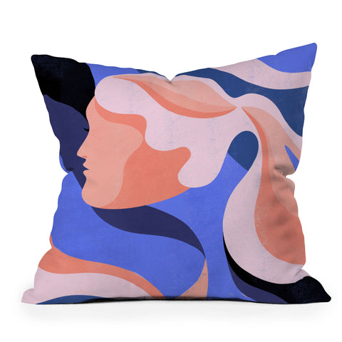 Maggie Stephenson Waves of change Outdoor Throw Pillow