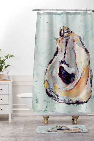 Magladry art studio Oyster shell Shower Curtain And Mat