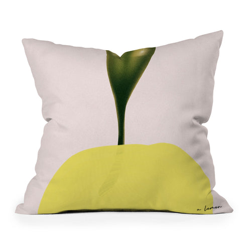 Mambo Art Studio A Lemon Outdoor Throw Pillow