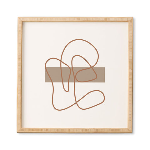 Mambo Art Studio Abstract Line Neutral Framed Wall Art havenly