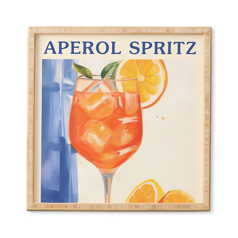Mambo Art Studio Aperol Spritz Orange Cocktail Framed Wall Art