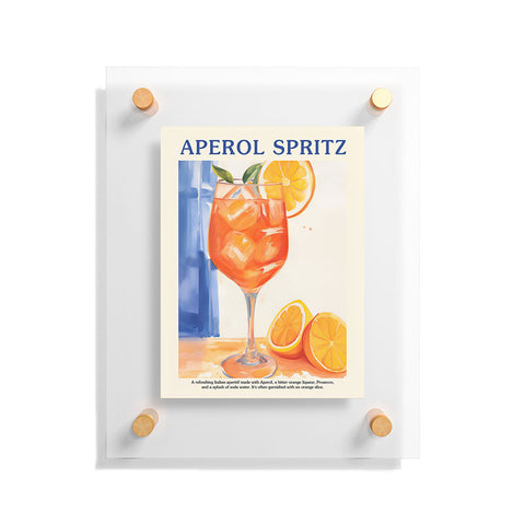 Mambo Art Studio Aperol Spritz Orange Cocktail Floating Acrylic Print