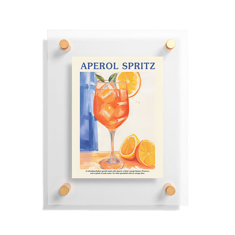 Mambo Art Studio Aperol Spritz Orange Cocktail Floating Acrylic Print