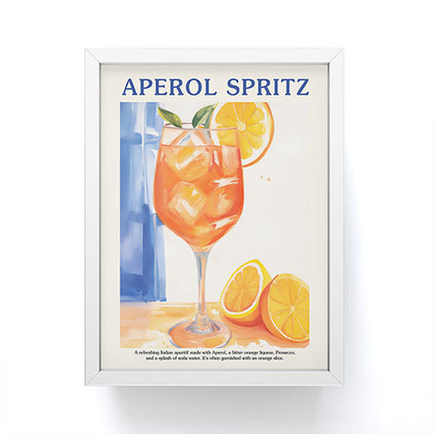 Mambo Art Studio Aperol Spritz Orange Cocktail Framed Mini Art Print