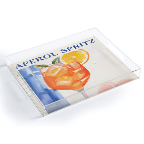 Mambo Art Studio Aperol Spritz Orange Cocktail Acrylic Tray