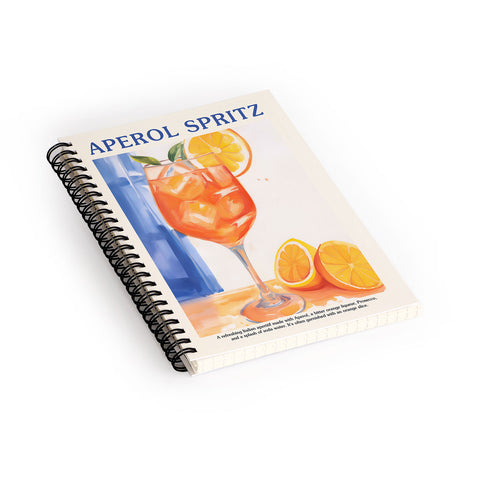 Mambo Art Studio Aperol Spritz Orange Cocktail Spiral Notebook