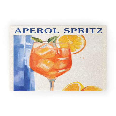 Mambo Art Studio Aperol Spritz Orange Cocktail Welcome Mat