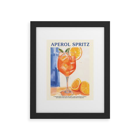 Mambo Art Studio Aperol Spritz Orange Cocktail Framed Art Print