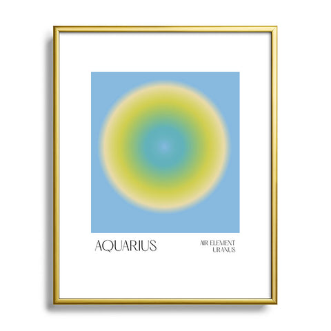 Mambo Art Studio Aquarius Aura Metal Framed Art Print