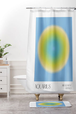 Mambo Art Studio Aquarius Aura Shower Curtain And Mat