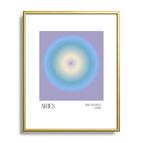 Mambo Art Studio aries aura Metal Framed Art Print