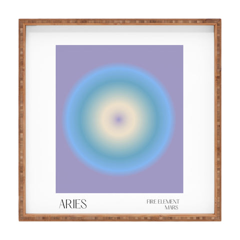 Mambo Art Studio aries aura Square Tray