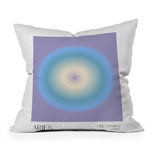 Mambo Art Studio aries aura Throw Pillow