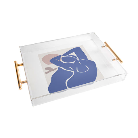 Mambo Art Studio Blue Summer Acrylic Tray