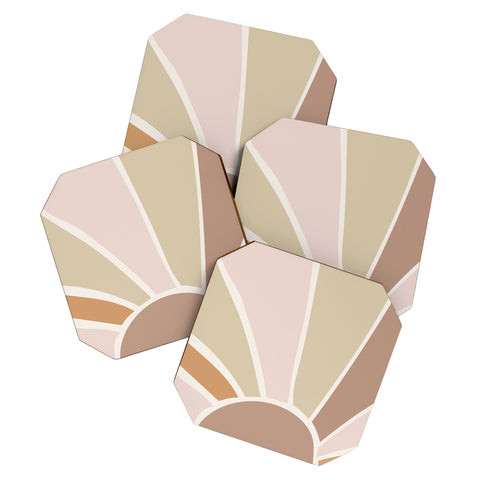 Mambo Art Studio Boho Retro Sun Coaster Set