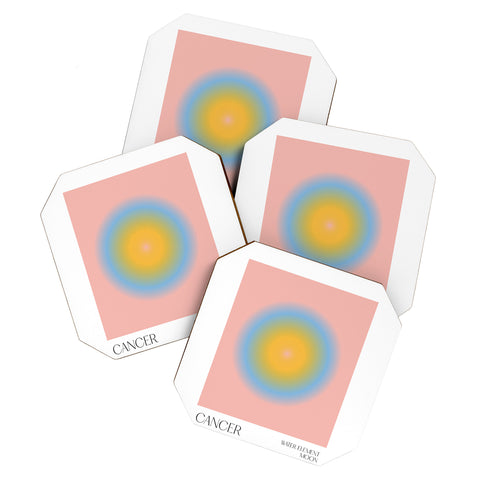 Mambo Art Studio cancer aura Coaster Set