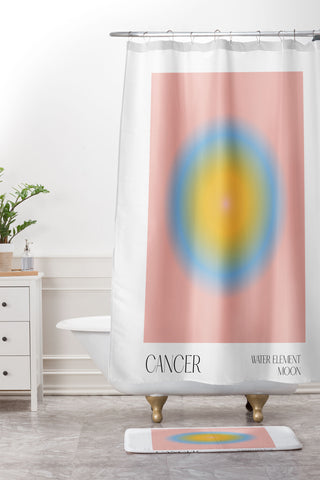 Mambo Art Studio cancer aura Shower Curtain And Mat