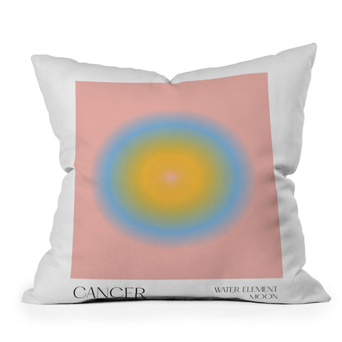 Mambo Art Studio cancer aura Throw Pillow