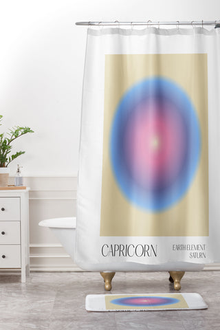 Mambo Art Studio capricorn aura Shower Curtain And Mat