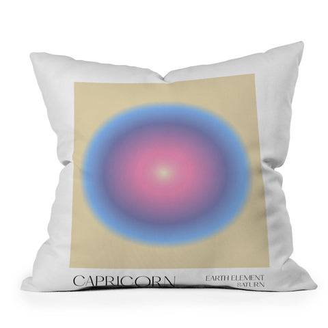 Mambo Art Studio capricorn aura Throw Pillow