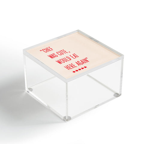 Mambo Art Studio Chef Was Quote Review Acrylic Box